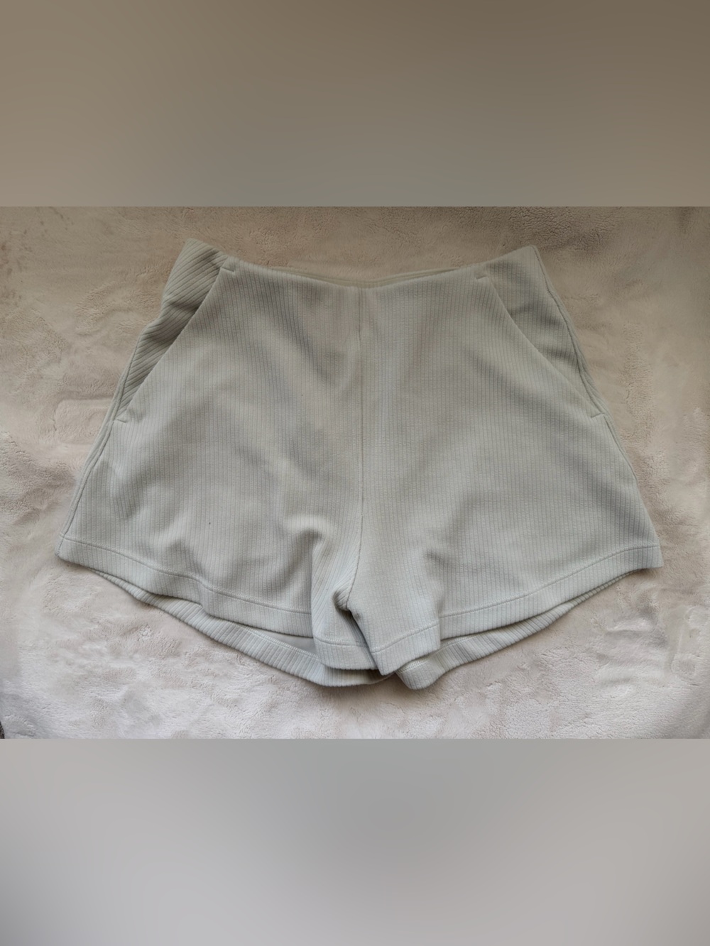 lululemon athletica Ribbed High-Rise Athletic Shorts in color Bone